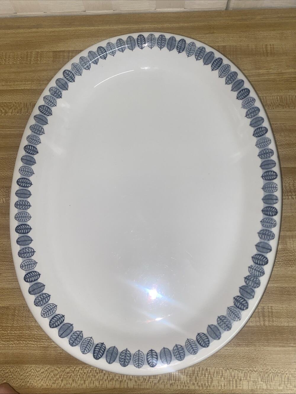 Vintage MCM Arabia Of Finland Linnea Pattern Oval Serving Platter 14”x 11”